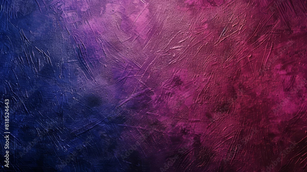 Poster magenta and deep blue gradient with grainy texture abstract glowing background design