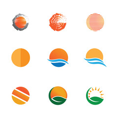 Fototapeta premium Sun logo vector template symbol design
