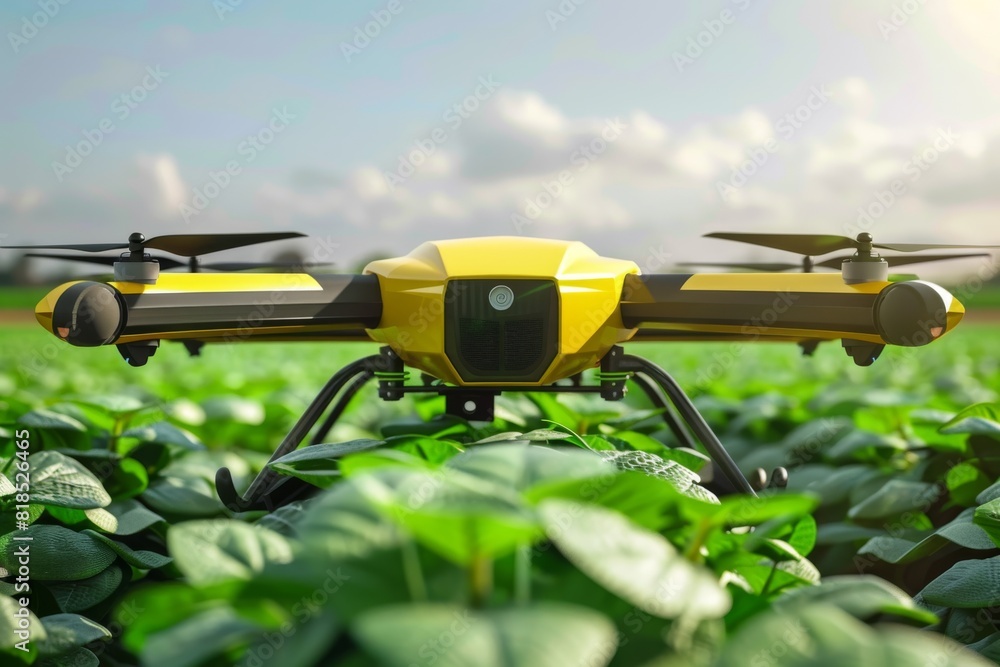 Poster smart drones revolutionize farming efficiency on modern farms with precise aerial applications for f
