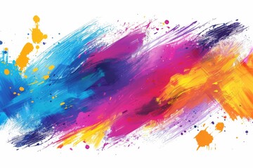 An abstract background with colorful splashes and brushstrokes