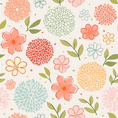 seamless pattern with flowers
