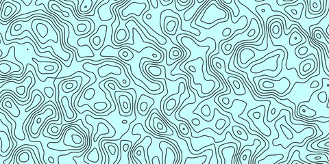 Abstract topography wavy line map.