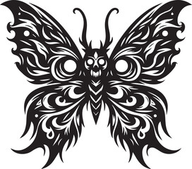 Evil Butterfly Tattoo vector Design
