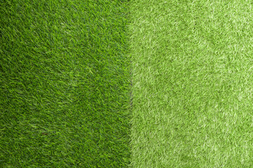 Artificial two green grass contrast