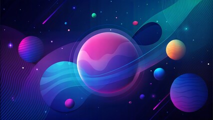 Obraz premium An abstract background spaces, modern gradient vibrant, for the presentation, dark