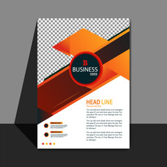Vertical Red and orange Brochure cover design layout set for business and construction or book flyer template for business vector illustration 