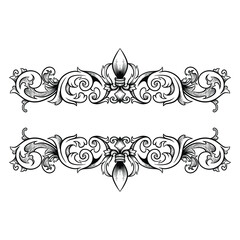 vector vintage frame, with detailed floral decoration