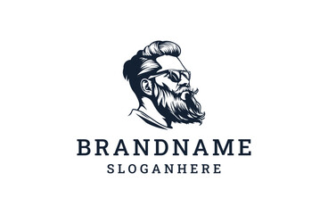 Fototapeta premium Man logo style icon design template flat vector