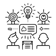 communication icon, business icon, technology icon, discussion icon, conference icon, cooperation icon, meeting icon, success icon, teamwork icon, group icon, management icon, businessman icon, office