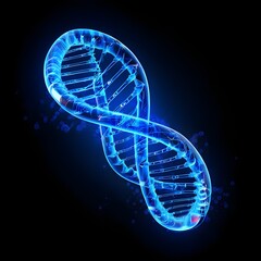 DNA gene background science helix cell genetic medical biotechnology, Ai Generated