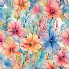 Fototapeta premium water color tone, drawing, vibrant color, printing, digital photo, artistic, drawing, vibrant color, wall art printing, image, vintage, flower