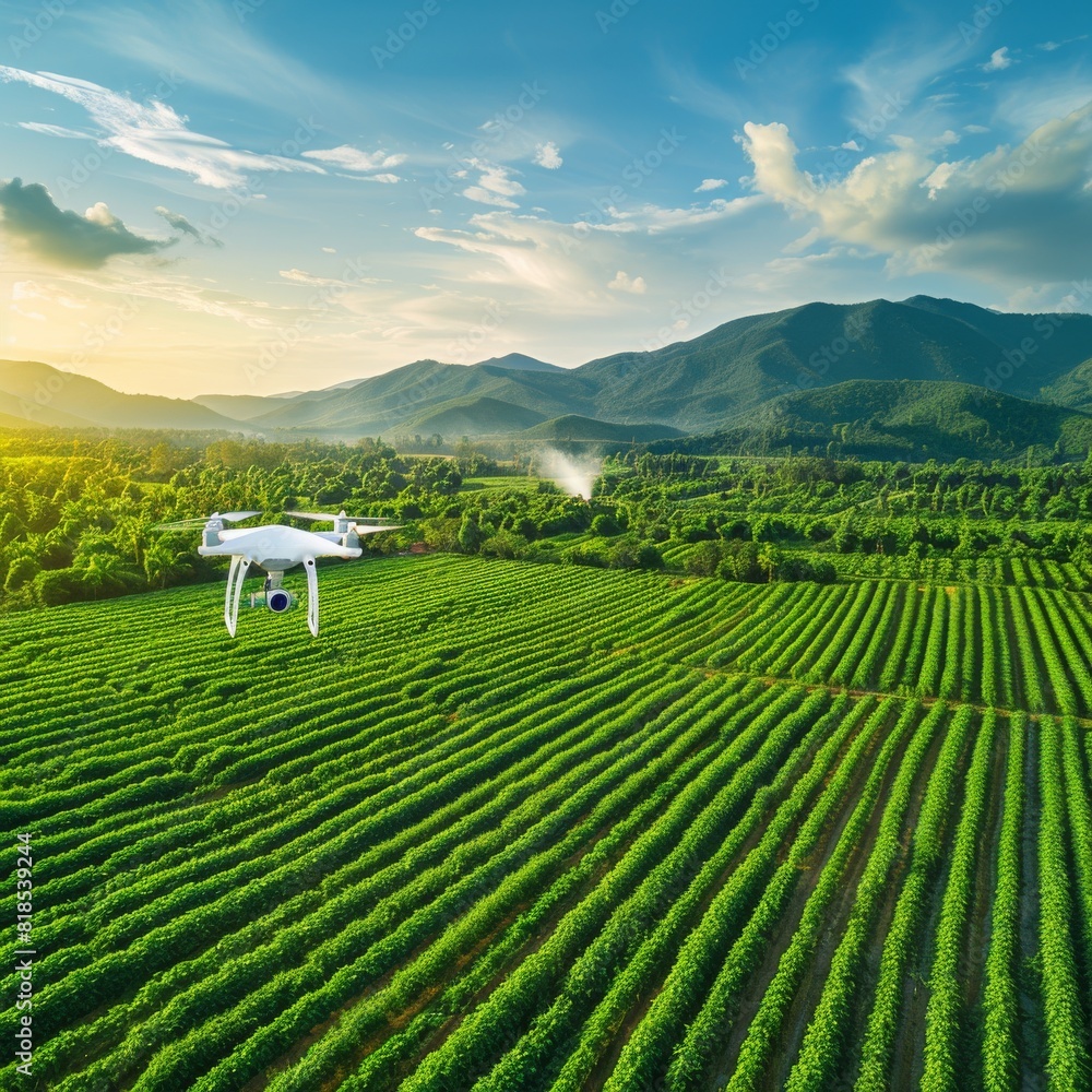 Aufkleber efficient farming automation with drone technology for precision farming in agricultural fields usin