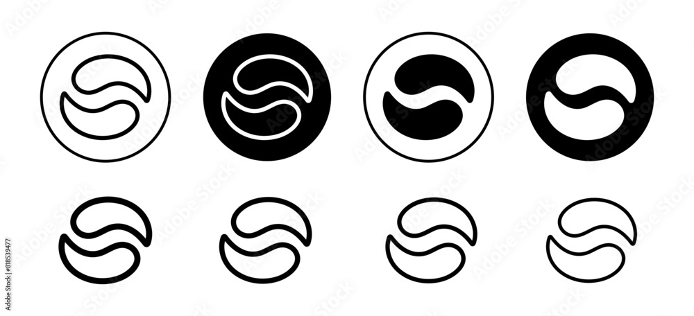 Poster Under the eye patches icon vector set collection for web