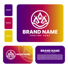 mountain gradient simple logo