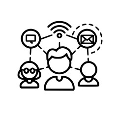 communication icon, business icon, technology icon, discussion icon, conference icon, cooperation icon, meeting icon, success icon, teamwork icon, group icon, management icon, businessman icon, office