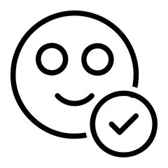 satisfaction line icon