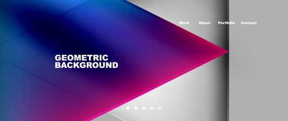 Naklejka premium Gradient triangle geometric minimal wallpaper