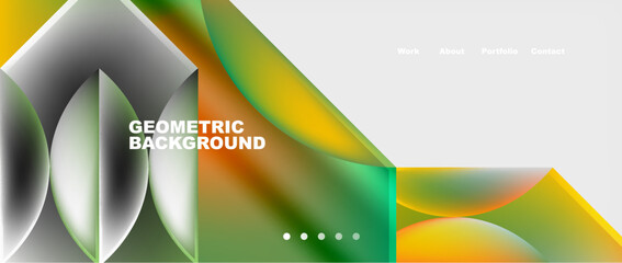 Minimal geometric web site page template design. Vector Illustration For Wallpaper, Banner, Background, Card, Book Illustration, landing page