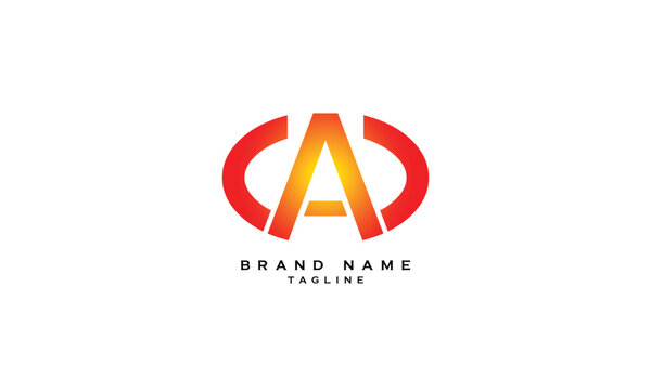 CAD, CDA, ACD, ADC, DAC, DCA, Abstract initial monogram letter alphabet logo design