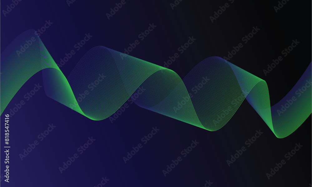 Poster wavy line seamless pattern background