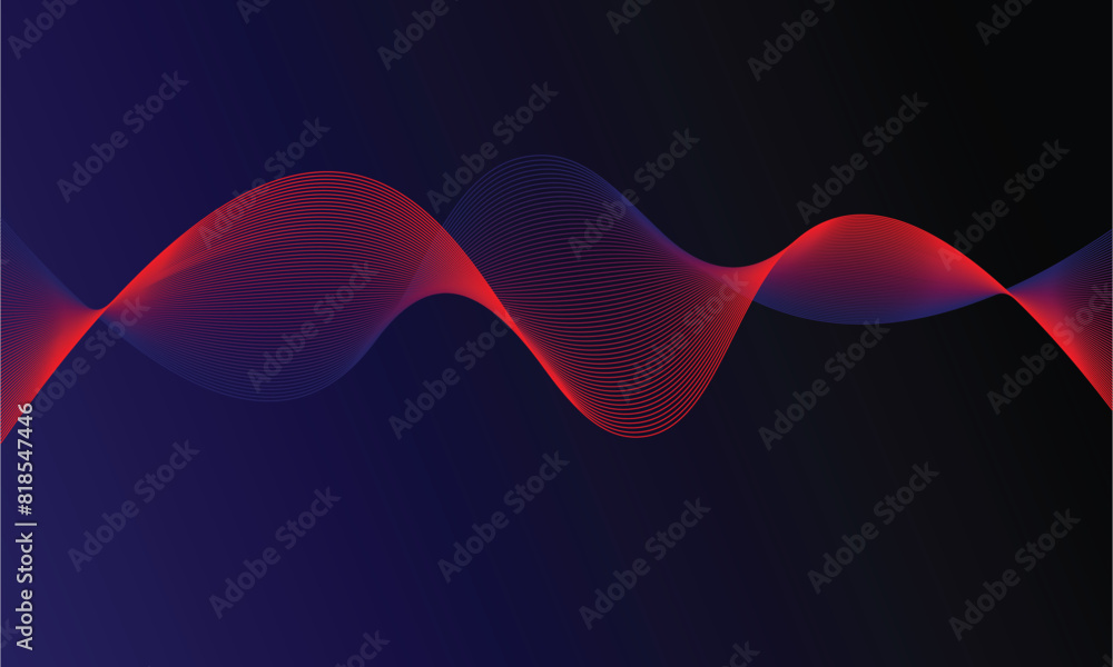 Poster wavy line seamless pattern background