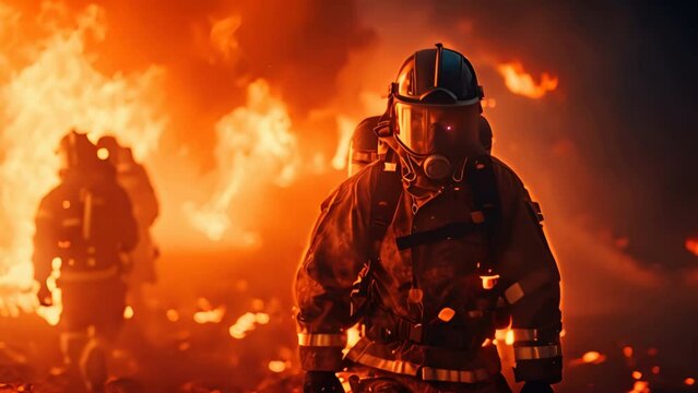 The rescue teams combat fires and rescue those trapped by flames.