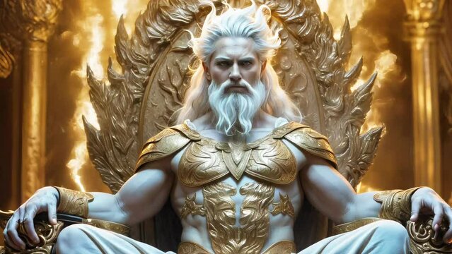 The great and beautiful god Zeus, the god of the sky, thunder, lightning, who rules the whole world