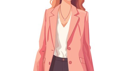 Casual fashion blazer female wearing. Stylish jacket