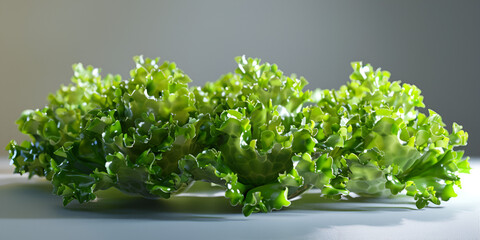 A closeup of a salad growing in a light greenhouse 
