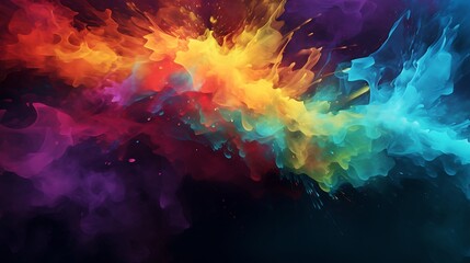 Obraz premium abstract colorful background with paint splash