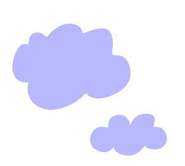 blue sky with clouds icon ilustrations