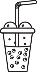 Milk drink cocktail icon outline vector. Soy food. Vegan product