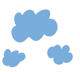 Obraz premium blue sky with clouds ilustrations