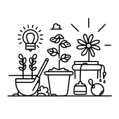 gardening icon, agriculture icon, tree icon, harvest icon, horticulture icon, farming icon, environmental icon, landscaped icon, farmer icon, lifestyles icon, innovation icon, agricultural icon, plant