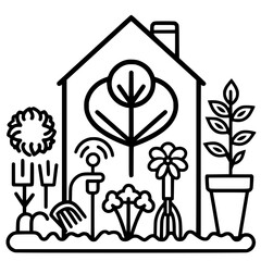 gardening icon, agriculture icon, tree icon, harvest icon, horticulture icon, farming icon, environmental icon, landscaped icon, farmer icon, lifestyles icon, innovation icon, agricultural icon, plant
