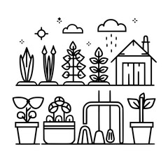 gardening icon, agriculture icon, tree icon, harvest icon, horticulture icon, farming icon, environmental icon, landscaped icon, farmer icon, lifestyles icon, innovation icon, agricultural icon, plant