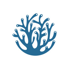 Coral Reef Crag logo design vector icon template