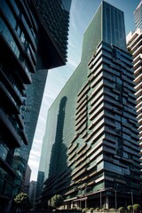 Obraz premium Artificial intelligence generation of building photos.