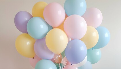 A balloon bouquet in pastel hues for a baby shower upscaled_3