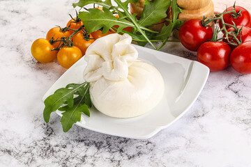 Creamy Italian traditional Burrata cheese