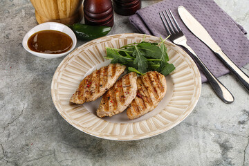 Grilled turkey breast fillet steak