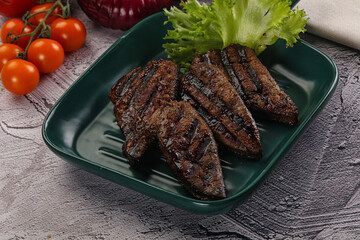 Grilled diet beef liver steak