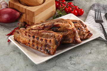 Grilled pork ribs with spices
