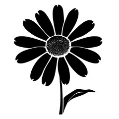 Daisy silhouette, daisy svg, daisy png, daisy illustration, Daisy, Silhouette flower, floral svg, herb svg, flower illustration, flower, floral, vector, nature, illustration, spring, design, pattern, 