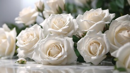 Obraz premium White rose close up