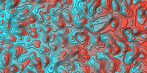 Naklejka premium Patterns and texture merging to redefine spatial landscapes in motion