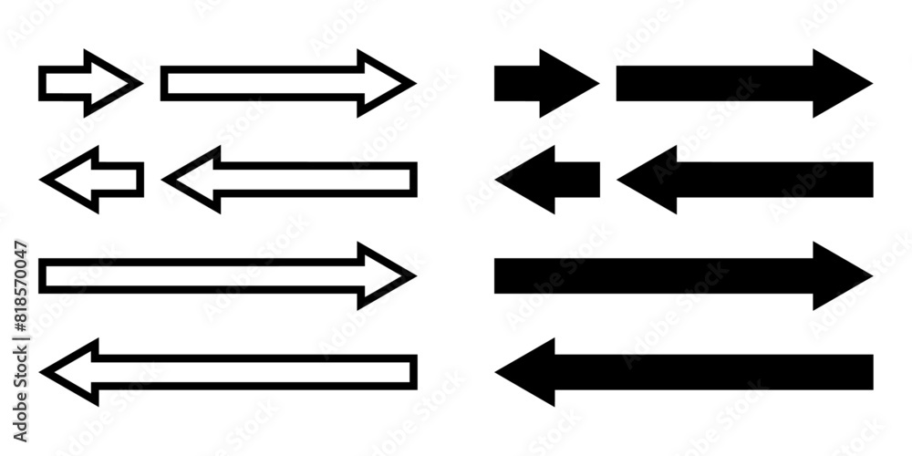 Poster ofvs598 outlinefilledvectorsign ofvs - arrow vector icon . isolated transparent . black outline fill