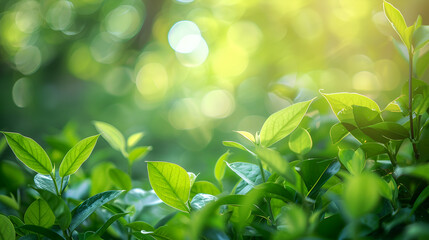 Nature of green leaf greenery wallpaper ,generative ai