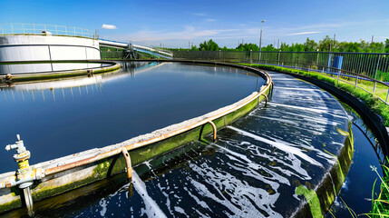 Water moves through an industrial treatment plant, where drains are cleaned and ecology is prioritized in the process