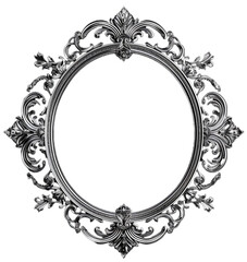 Oval filigree border flourish frame